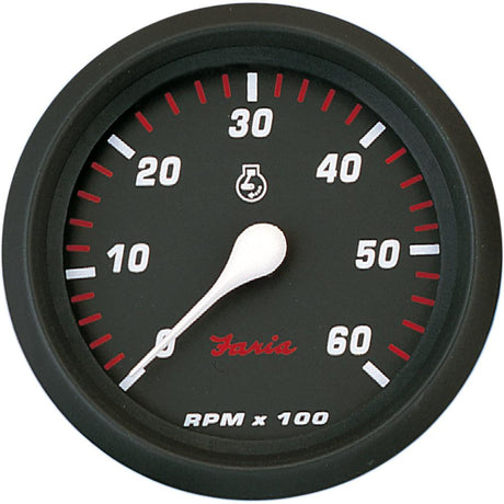 Faria Professional Red 4" Tachometer - 6,000 RPM - Kesper Supply