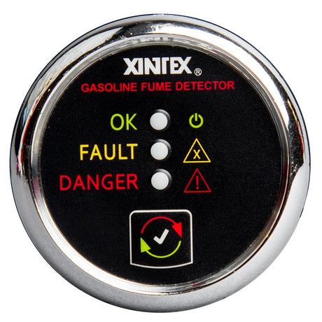 Fireboy-Xintex Gasoline Fume Detector - Chrome Bezel - 12/24V - Kesper Supply