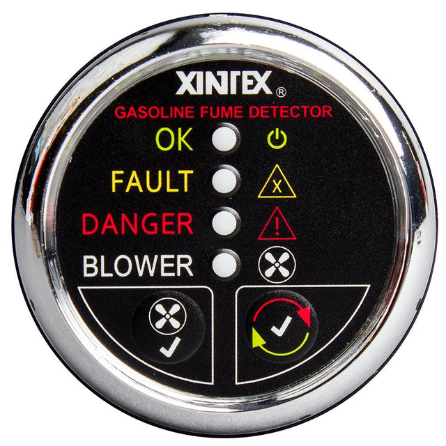 Fireboy-Xintex Gasoline Fume Detector w/Blower Control - Chrome Bezel - 12V - Kesper Supply