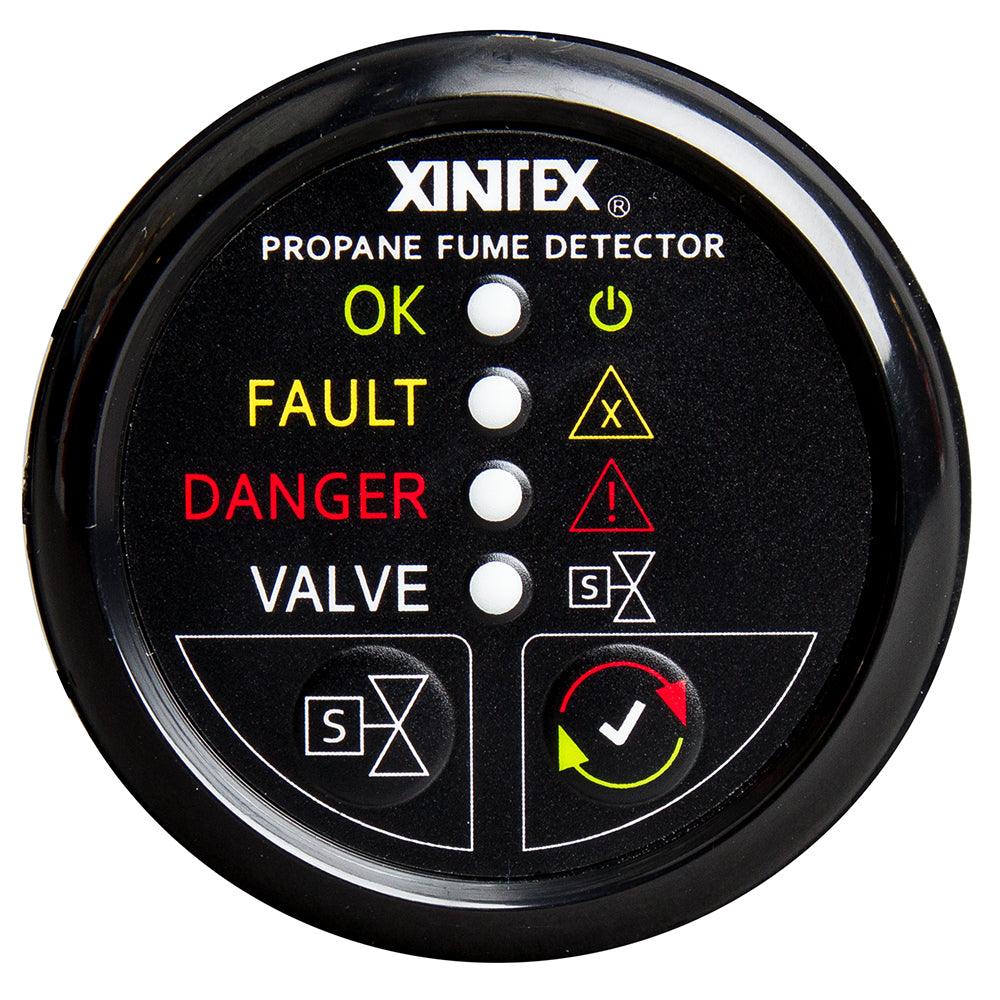 Fireboy-Xintex Propane Fume Detector w/Automatic Shut-Off & Plastic Sensor - No Solenoid Valve - Black Bezel Display - Kesper Supply