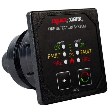 Fireboy-Xintex Two Zone Detection & Alarm Panel - 2-5/8" Display - 12/24V DC - Kesper Supply