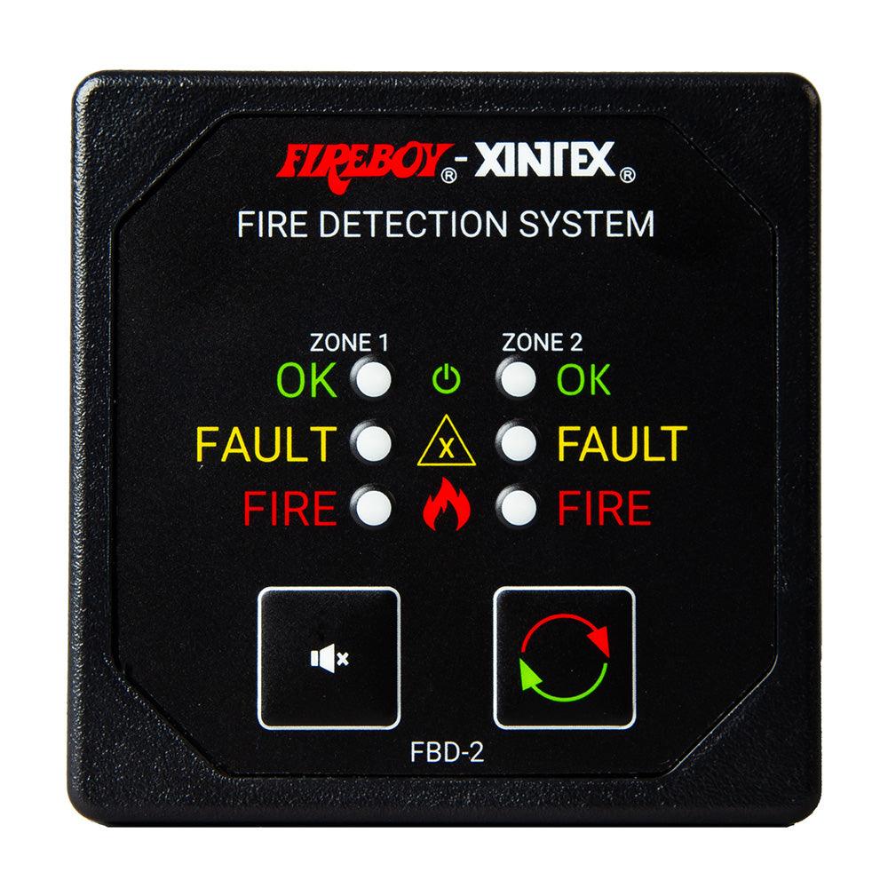 Fireboy-Xintex Two Zone Detection & Alarm Panel - 2-5/8" Display - 12/24V DC - Kesper Supply