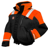 First Watch AB-1100 Flotation Bomber Jacket - Hi-Vis Orange/Black - Medium - Kesper Supply