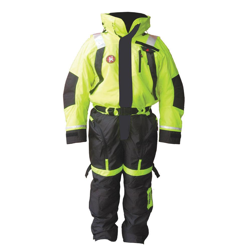 First Watch AS-1100 Flotation Suit - Hi-Vis Yellow - Large - Kesper Supply