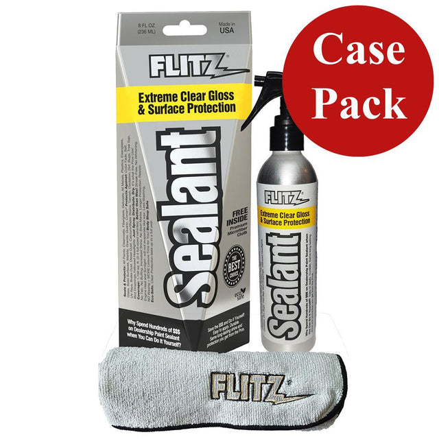 Flitz Ceramic Sealant Spray Bottle w/Microfiber Polishing Cloth - 236ml/8oz *Case of 6* - Kesper Supply