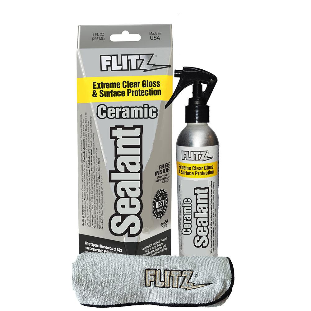 Flitz Ceramic Sealant Spray Bottle w/Microfiber Polishing Cloth - 236ml/8oz - Kesper Supply