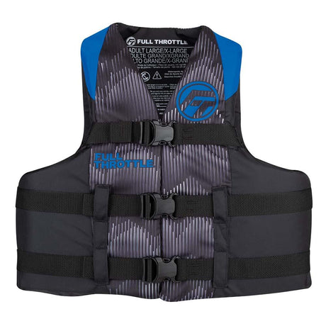 Full Throttle Adult Nylon Life Jacket - L/XL - Blue/Black - Kesper Supply