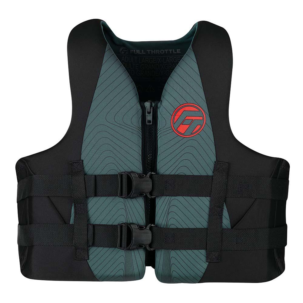 Full Throttle Adult Rapid-Dry Life Jacket - S/M - Grey/Black - Kesper Supply