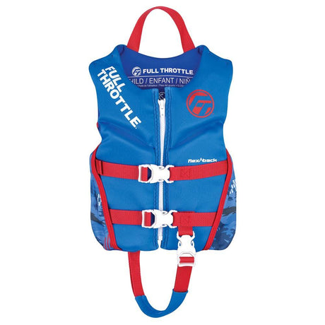 Full Throttle Child Rapid-Dry Flex-Back Life Jacket - Blue - Kesper Supply