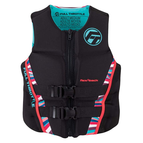 Full Throttle Women's Rapid-Dry Flex-Back Life Jacket - Women's L - Pink/Black - Kesper Supply