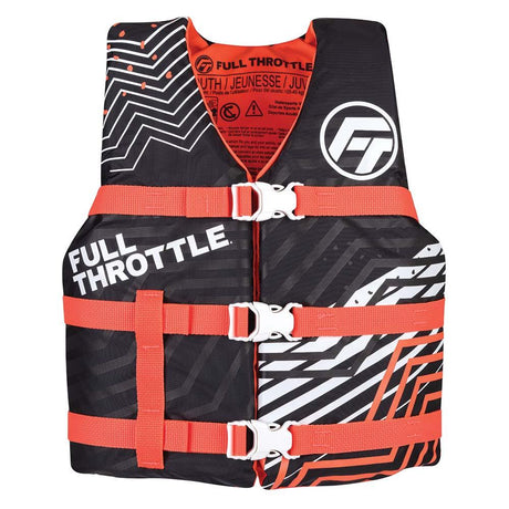 Full Throttle Youth Nylon Life Jacket - Pink/Black - Kesper Supply