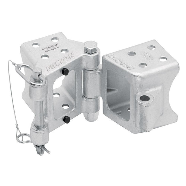 Fulton Fold-Away Bolt-On Hinge Kit 3" x 5" Trailer Beam, Rating 9,000 lbs., 48" Pivot, Z-Max 600 Zinc Finish - Kesper Supply