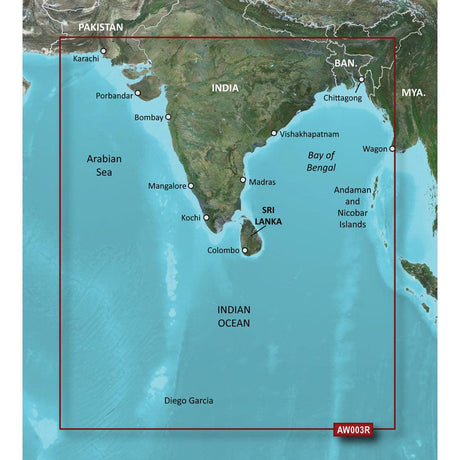 Garmin BlueChart g3 HD - HXAW003R - Indian Subcontinent - microSD/SD - Kesper Supply