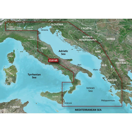 Garmin BlueChart g3 HD - HXEU014R - Italy Adriatic Sea - microSD/SD - Kesper Supply