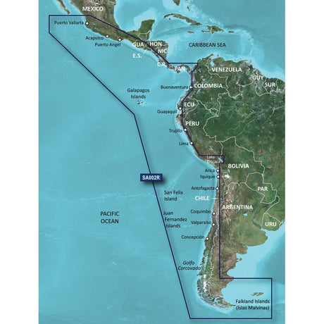 Garmin BlueChart g3 HD - HXSA002R - South America West Coast - microSD/SD - Kesper Supply