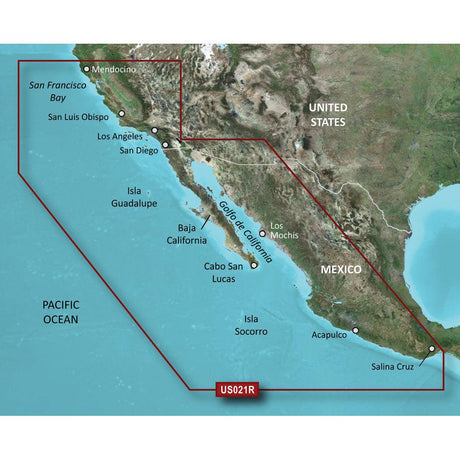 Garmin BlueChart g3 HD - HXUS021R - California - Mexico - microSD/SD - Kesper Supply