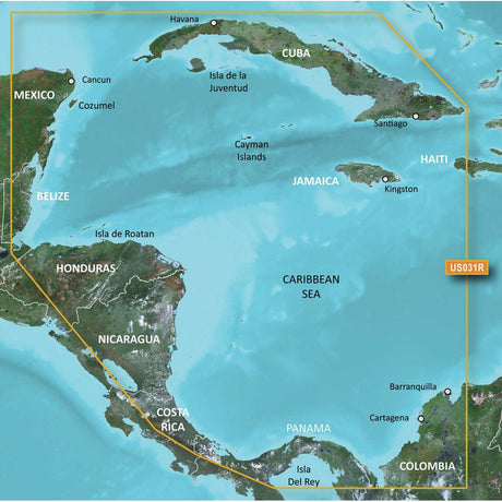 Garmin BlueChart g3 HD - HXUS031R - Southwest Caribbean - microSD/SD - Kesper Supply