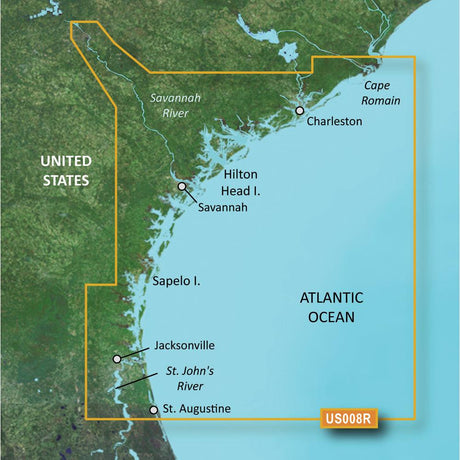 Garmin BlueChart g3 Vision HD - VUS008R - Charleston to Jacksonville - microSD/SD - Kesper Supply