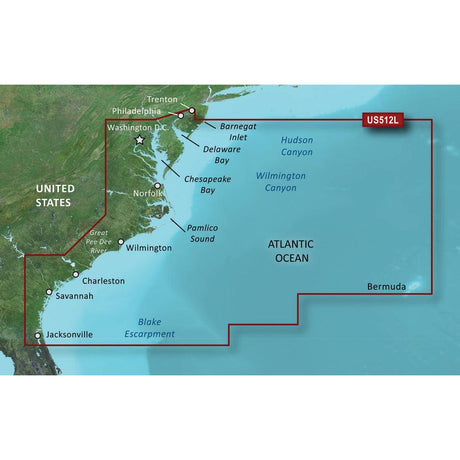 Garmin BlueChart g3 Vision HD - VUS512L - Mid-Atlantic - microSD/SD - Kesper Supply