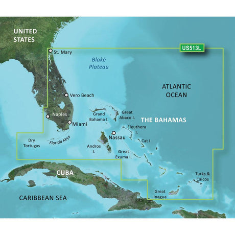 Garmin BlueChart g3 Vision HD - VUS513L - Jacksonville - Bahamas - microSD/SD - Kesper Supply