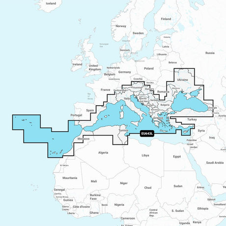 Garmin Navionics+ NSEU643L - Mediterranean & Black Sea - Marine Chart - Kesper Supply