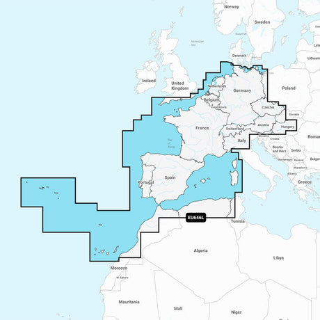 Garmin Navionics+ NSEU646L - Europe, Central & West - Marine Chart - Kesper Supply