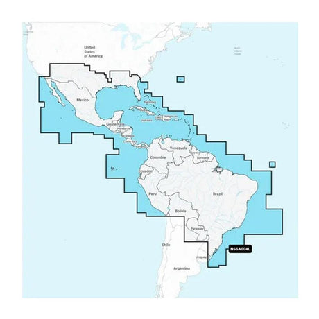 Garmin Navionics+ NSSA004L - Mexico, the Caribbean to Brazil - Inland & Coastal Marine Chart - Kesper Supply