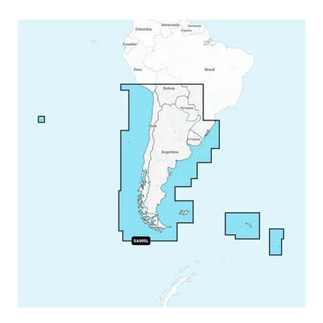 Garmin Navionics+ NSSA005L - Chile, Argentina & Easter Island - Marine Chart - Kesper Supply