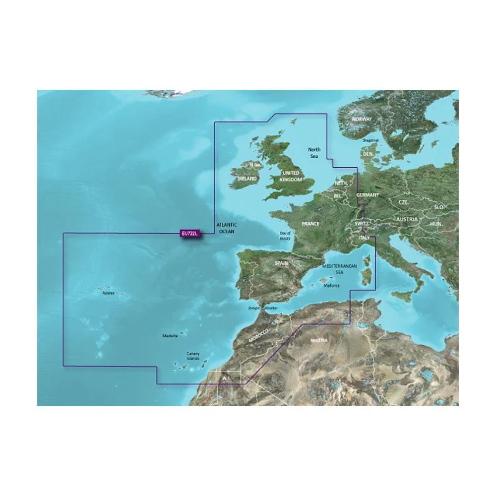 Garmin VEU722L Europe Atlantic Coast BlueChart g3 Vision - Kesper Supply