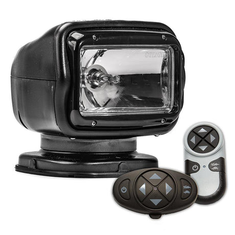 Golight Radioray GT Series Permanent Mount - Black Halogen - Wireless Handheld & Wireless Dash Mount Remotes - Kesper Supply