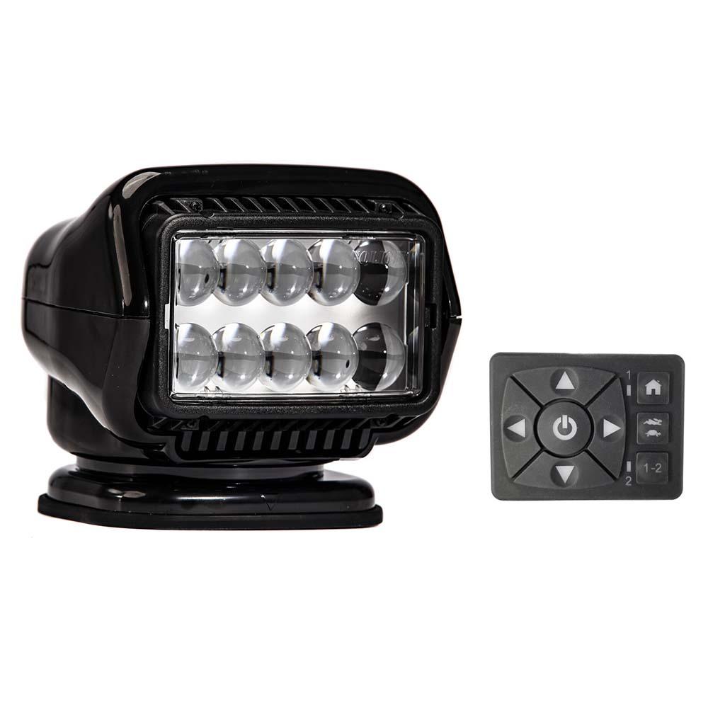 Golight Stryker ST Series Permanent Mount Black 12V LED w/Hard Wired Dash Mount Remote - Kesper Supply