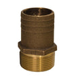 GROCO 1-1/4" NPT x 1-1/2" Bronze Full Flow Pipe to Hose Straight Fitting - Kesper Supply