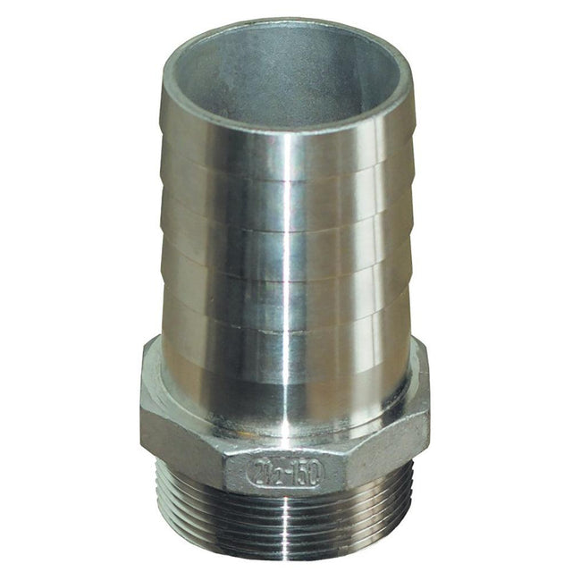 GROCO 1-1/4"" NPT x 1-1/4" ID Stainless Steel Pipe to Hose Straight Fitting - Kesper Supply