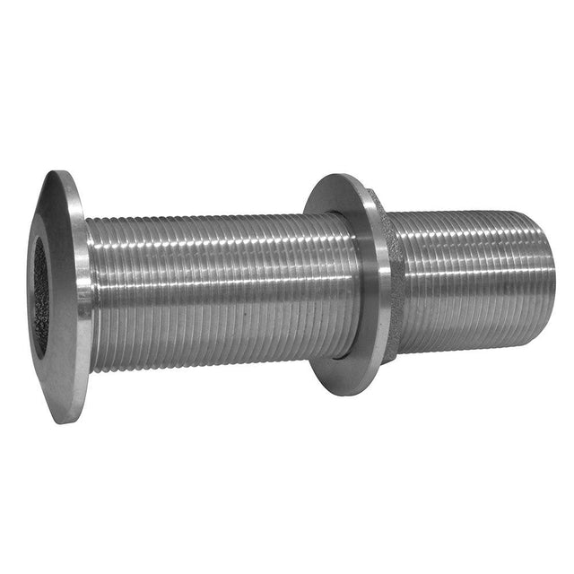 GROCO 1" Stainless Steel Extra Long Thru-Hull Fitting w/Nut - Kesper Supply