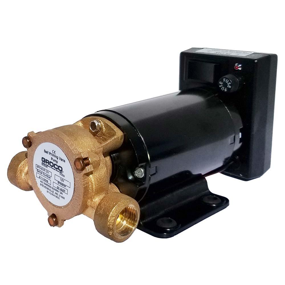 GROCO Commercial Duty Reversing Vane Pump - 12V - Kesper Supply