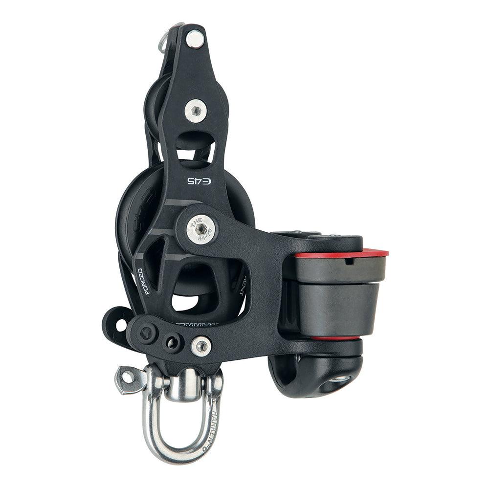 Harken 45mm Single Aluminum Element Fiddle Block w/Swivel, Becket & 150 Cam Cleat - Kesper Supply