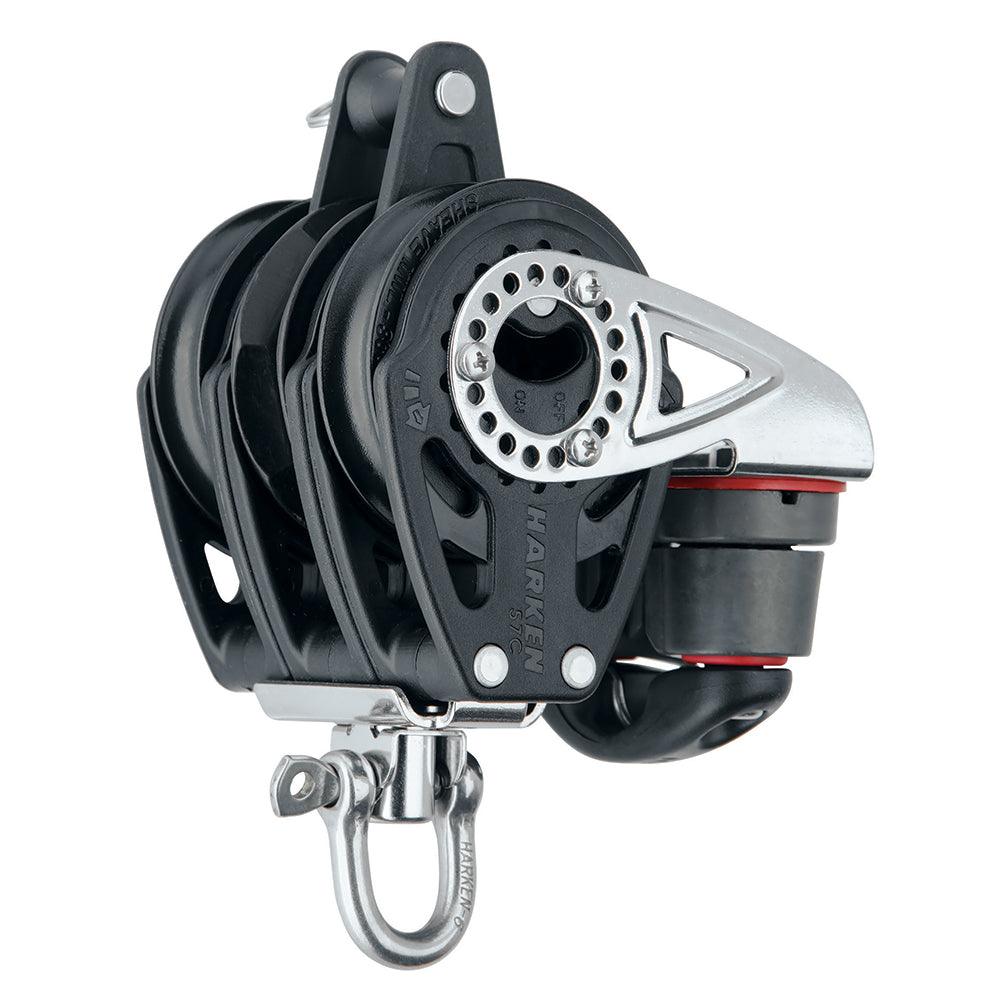 Harken 57mm Triple Carbo Block - Swivel, Becket, Cam Cleat - Kesper Supply