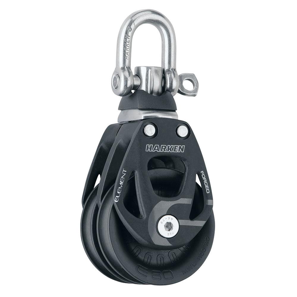 Harken 60mm Double Aluminum Element Block w/Swivel - Kesper Supply