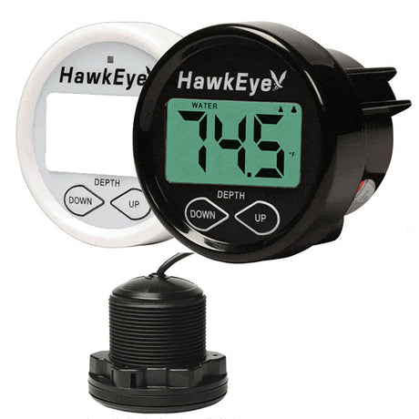 Hawkeye DepthTrax In-Dash Digital Depth & Temp Gauge - Thru-Hull - Kesper Supply
