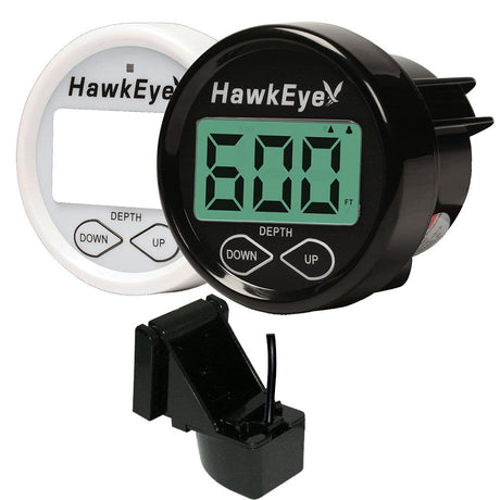 Hawkeye DepthTrax In-Dash Digital Depth & Temp Gauge - Transom Mount - Kesper Supply