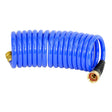 HoseCoil 15' Blue Self Coiling Hose w/Flex Relief - Kesper Supply