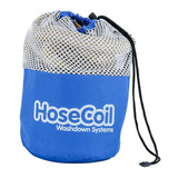 HoseCoil 75' Expandable PRO w/Brass Twist Nozzle & Nylon Mesh Bag - Gold/White - Kesper Supply