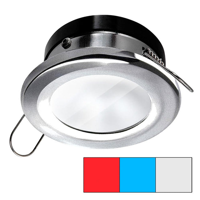 i2Systems Apeiron A1120 Spring Mount Light - Round - Red, Cool White & Blue - Brushed Nickel - Kesper Supply