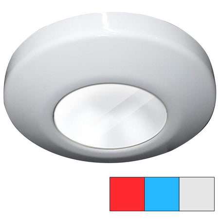 i2Systems Profile P1120 Tri-Light Surface Light - Red, Cool White & Blue - White Finish - Kesper Supply