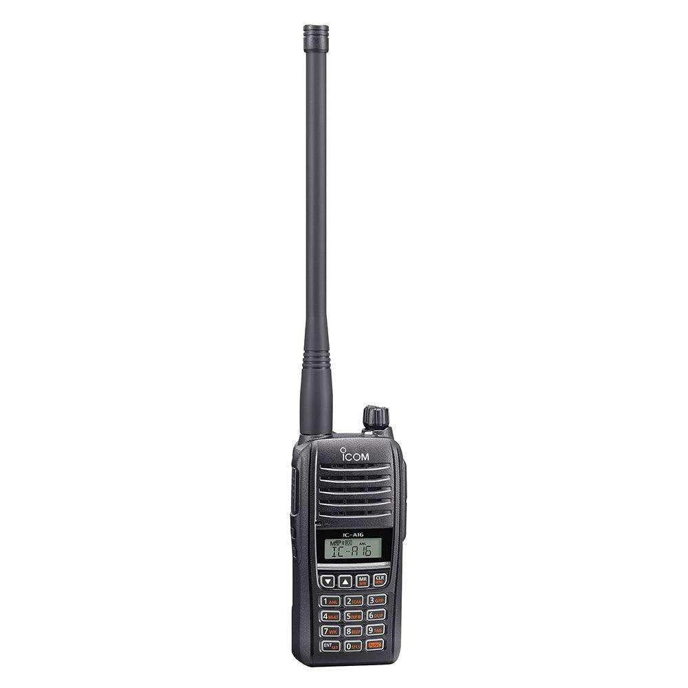 Icom A16 VHF COM Aviation Air Band Handheld Transceiver - Kesper Supply