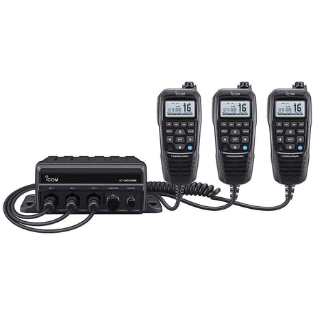 Icom M510BB 21 Black Box VHF w/Black Command Mic & 3 Command Mic Ports - Kesper Supply