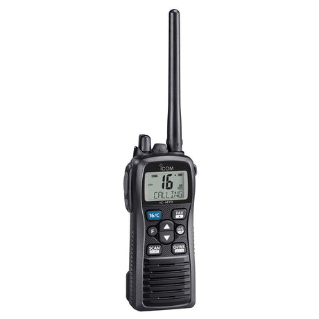 Icom M73 PLUS Handheld VHF Marine Radio w/Active Noise Cancelling & Voice Recording - 6W - Kesper Supply