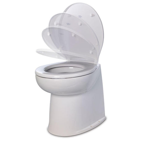 Jabsco 17" Deluxe Flush Raw Water Electric Toilet w/Soft Close Lid - 12V - Kesper Supply