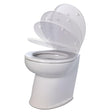 Jabsco Deluxe Flush 14" Angled Back 12V Freshwater Electric Marine Toilet w/Solenoid Valve & Soft Close Lid - Kesper Supply