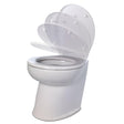 Jabsco Deluxe Flush 14" Angled Back 24V Freshwater Electric Marine Toilet w/Solenoid Valve & Soft Close Lid - Kesper Supply